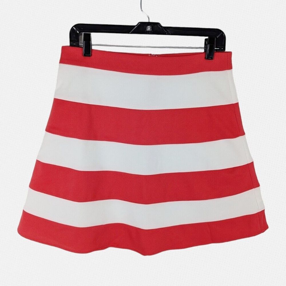NWT Romeo & Juliet Couture‎ Mini Skirt M Knit Stripe Coral White